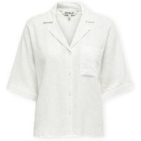 only camisa noos bruxelles linen shirt - bright white para mujer