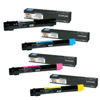 lexmark c950x2kg-yg full set original extra high capacity toners 4 pack