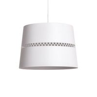 lampara colgante led 28w acero walital blanco mate