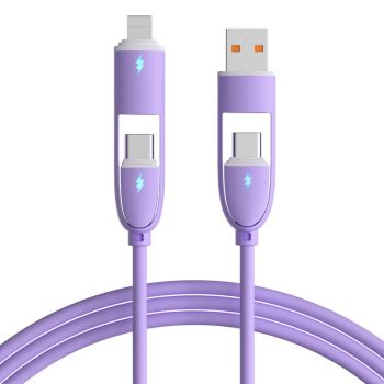 Cable PD100W USB-A/USB-C a iP/USB-C Carga Rápida Transmisión de Datos Núcleo de Cobre Puro Longitud 1M/1,5M para iPhone