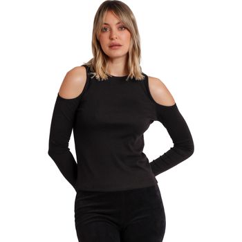 Admas Blusa Hombros Top de manga larga sin hombros para mujer