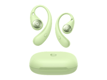 Auriculares conducción de aire - Baseus Eli Sport 2, 45 h autonomía, Ajuste seguro con gancho, Cancelación ruido, Resistente al agua, Verde