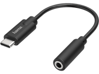 adaptador usb-c a jack - hama 00200318 de conector enchufe 35 mm negro