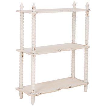 Estantería De Madera Blanca 81x30x99 Cm