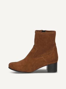 CAPRICE Bootie, brown, made of Textiles with Block heel, Size 39