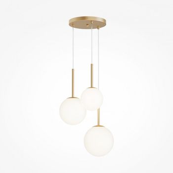 Lámpara colgante basic form opal oro (3 luces)
