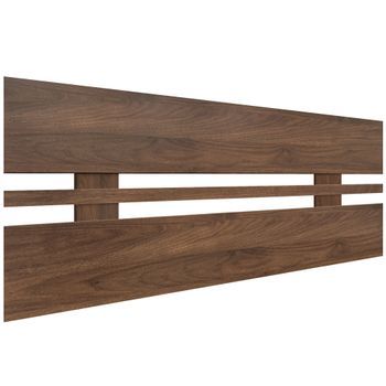 Dhome Cabecero Nogal 80cm Horizontal Estilo Ancho Madera Reciclada Dm Herrajes Incluidos (80cm Horizontal Ancho, Nogal)