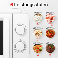 horno microondas pequeno galanz willz p4 20 litros 700 vatios perilla rotatoria mecanica 6 niveles de potencia funcion de descongelacion para apartamentos residencias universitarias y oficinas