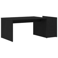 mesa de centro 90x45x35 cm madera - negro