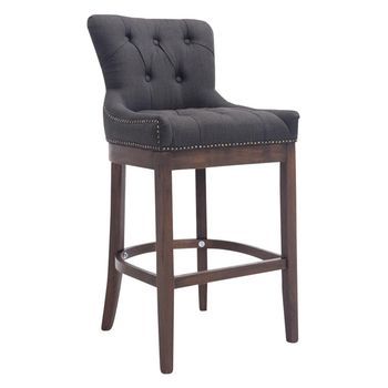 Dudeco Taburete Alto Lakewood Tela Nogal Gris Oscuro
