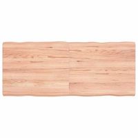tablero mesa madera tratada borde natural marron 120x50x2-6cm vidaxl