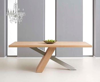 Ex-display Chateau 180cm Oak and Metal Industrial Dining Table