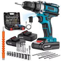 taladro electrico inalambrico de 21v destornillador recargable 1350rpm taladro manual electrico de doble velocidad bateria de litio herramientas electricas para carpinteria