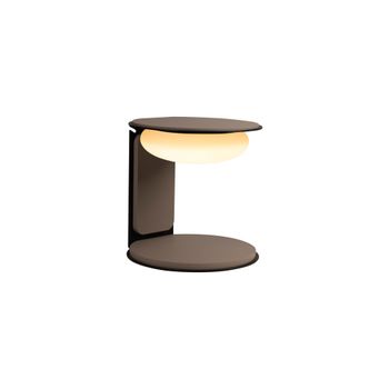 Lámpara de mesa de madera con 1 led integrado, taupe