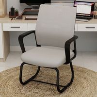 silla de oficina - mueble para oficina - metal y malla - gris y negro 45x55x90cm