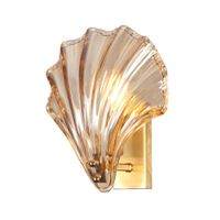 aplique metal y vidrio  21 cm
