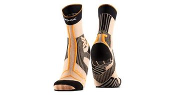 Calcetines x socks trailrun terraskin expert crew melocoton negro