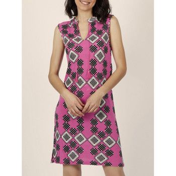 Admas Vestidos Vestido de verano sin mangas Art Deco fucsia para mujer