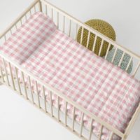 vichy pink colcha cuna 100x130 cm