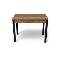 mesa de cocina extensible valeria fabricada artesanalmente con melamina roble atenea gsmesas 120184x80x75cm
