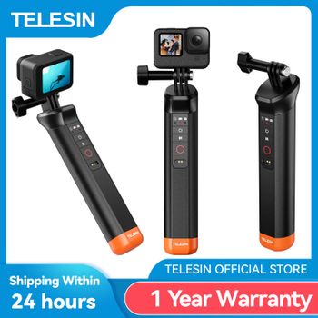 Barra de flotabilidad TELESIN, palo de Selfie resistente al agua con correa de mano, Control remoto inalámbrico para Gopro Hero 9 10 11 12 13