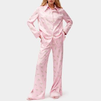 Sleeper Blossom Floral-Print Satin Lounge Trousers - S