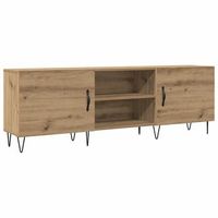 mueble de tv  mueble de salon  gabinete de tv madera de ingenieria roble artisan 150x30x50 cm