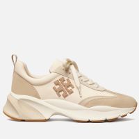 tory burch good luck suede-trimmed nylon running-style trainers - uk 4