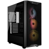 torre corsair 3200d rs argb caja atx vidrio templado 3 ventiladores rgb negra