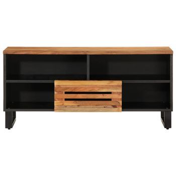 Mueble De Tv | Mueble De Salón | Gabinete De Tv Madera Maciza De Acacia 100x34x46 Cm