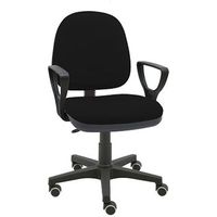 silla de escritorio milano con reposabrazos - tapizado negro