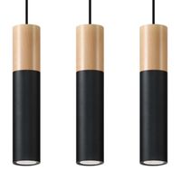 lampara colgante vira negro 3 luces