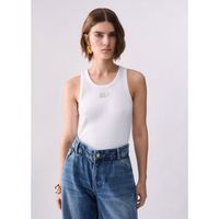 liu jo camiseta tirantes top con logo para mujer
