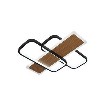 Plafón Led 120w 13200lm 3000-6500k 50cm Negro/madera Regulable Serie Forqueta