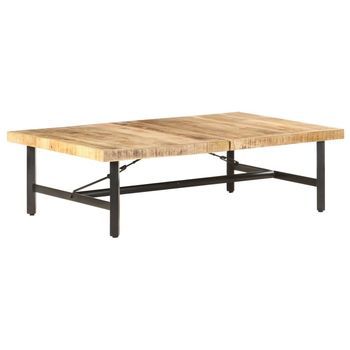 Mesa De Centro De Madera Maciza De Mango 142x90x42 Cm Vidaxl