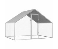 vidaxl jaula gallinero de exterior de acero galvanizado 275x2x192 m