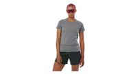 camiseta de manga corta salomon cross run gris para mujer