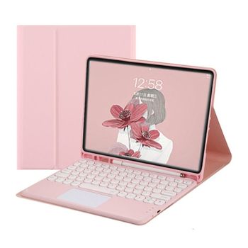 Royal Bailey Ty129c Funda Con Bluetooth Teclado Para Ipad Air 13(2024)/ipad Pro 12.9(2022/2021/2020/2018) Rosa