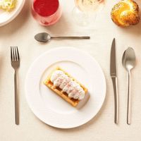 plato de postre x6 porcelana blanco