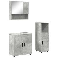 juego de muebles de bano 3 uds gris concreto 61 x 35 x 64 cm vidaxl