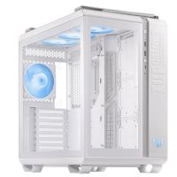asus tuf gaming gt502 plus midi tower atx doble cristal templado usb-c blanca