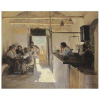 legendarte - cuadro lienzo impresion digital - osteria in ravello - peder severin kroyer - decoracion pared cm 60x75