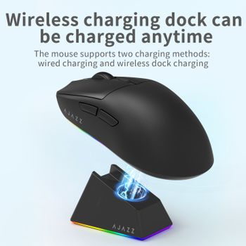 Ratón para Juegos con Cable AJAZZ AJ139 V2 MC, Diseño Ergonómico Simétrico, Sensor de Alta Precisión, Interruptor Duradero, Ratón Ligero para Esports de PC
