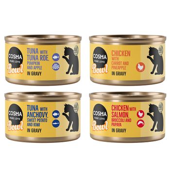 Cosma Bowl 24 x 80 g comida húmeda para gatos - Pack Ahorro - Pack mixto