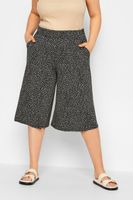 yours culottes negros de rayos cinturilla elastica mujer curvy y tallas grandes yours