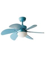 ventilador de techo con luz  con mando led azul