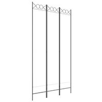 biombo separador de ambientes 3 paneles 120 x 220 cm tela blanca y hierro dec030737