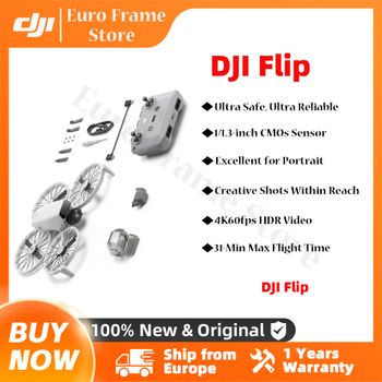 Dron DJI Flip con cámara giratoria, cámara 4K UHD, peso inferior a 249 g, estabilización de 3 ejes, transmisión de video de 44000 pies/13 km, 100% original.
