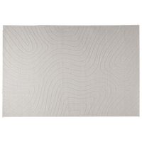 alfombra para interiores y exteriores palmeras crema poliester vidaxl