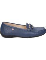 zapatos mocasines de piel para mujer fluchos bruni f2156 azul marino 40